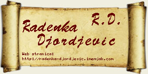 Radenka Đorđević vizit kartica